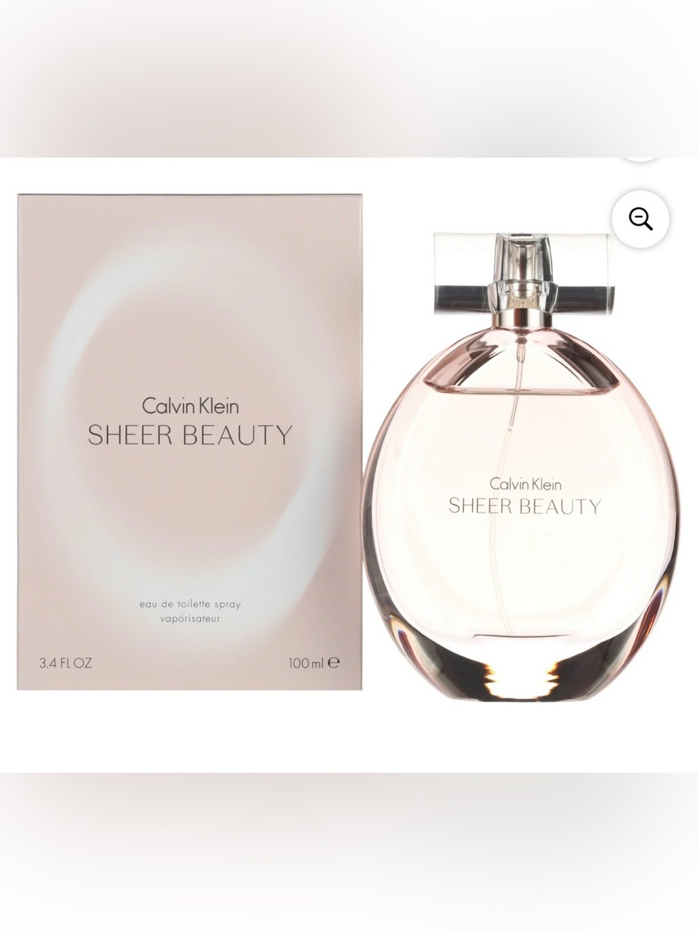 CK Sheer Beauty by Calvin Klein 3.3 / 3.4 oz EDT Perfume for Women New In Box
